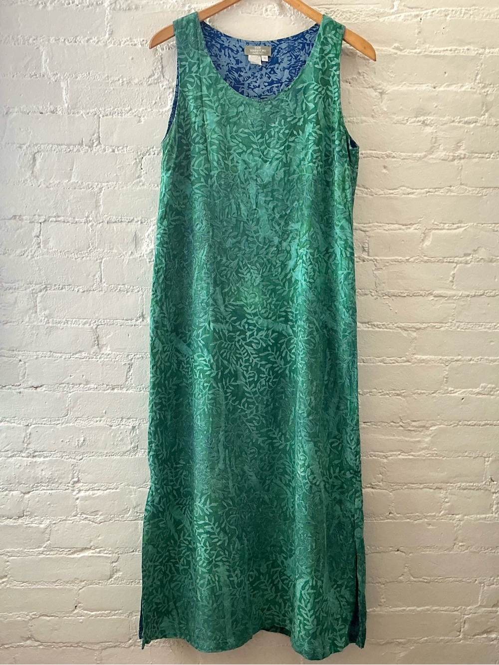The Territory Ahead Dress Green Printed Sleeveless Maxi Resort Beachy Boho